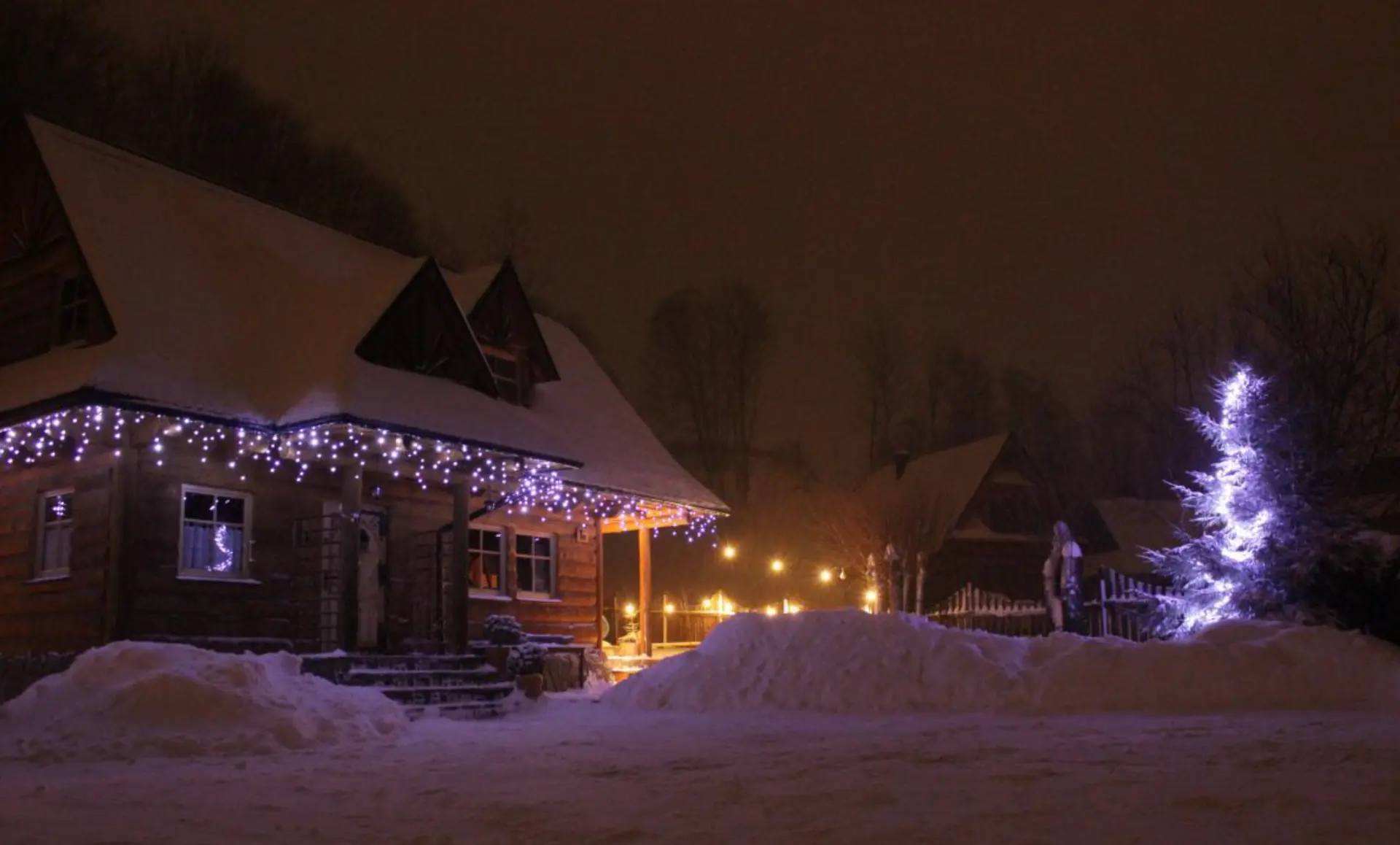 Zimowy wieczór na Olczy — Ostoja Pod Tatrami, Zakopane Olcza